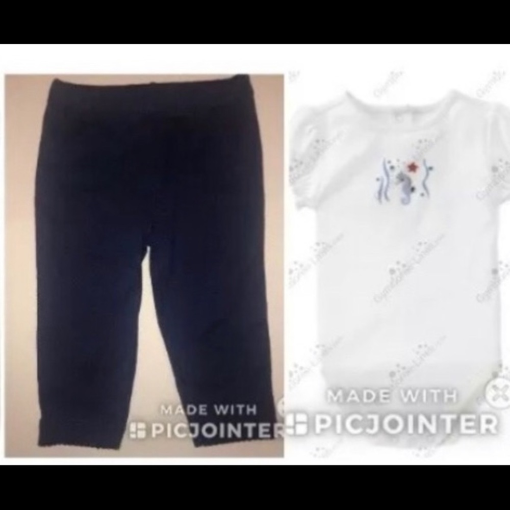 2-pc Janie & Jack Seahorse Romper +Carters 3 6